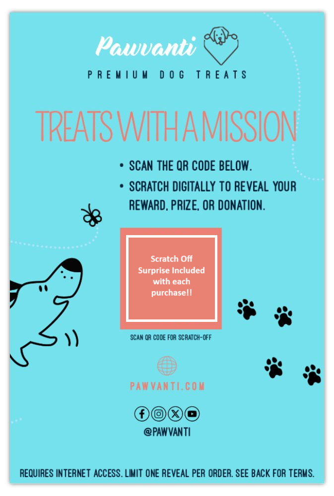 Pawvanti Digital Scratch Off Card Insert
